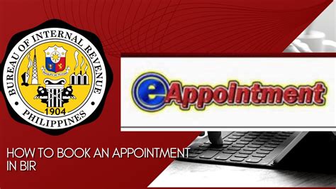 www.bir.gov.ph.eappointment